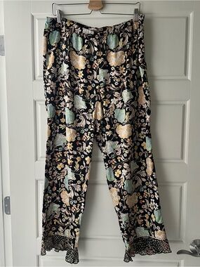 Victoria Secret Floral Ruffled Pajama Pants Sz XL